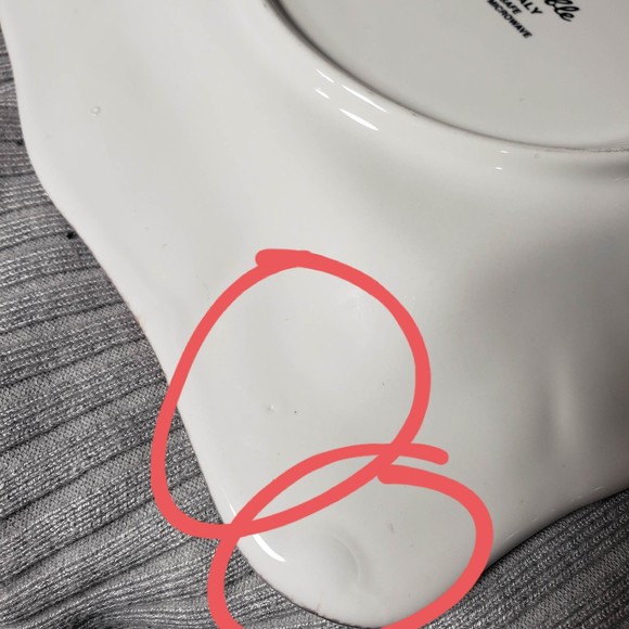 Sur La Table Square Shaped 9"x9" Fruit Peach Grape Floral 9x9 Plate AS IS - Picture 10 of 11